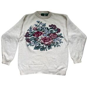 Northern Reflections Vintage Floral Sweater Size Medium